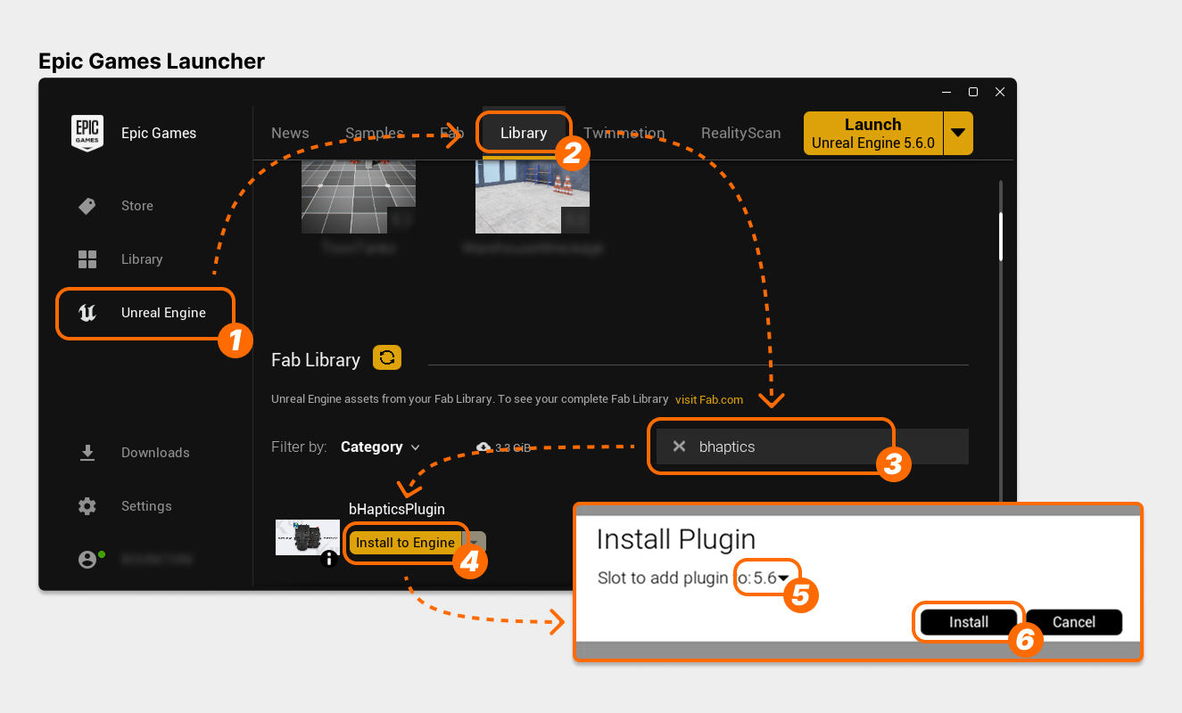 Plugin im Epic Games Launcher installieren