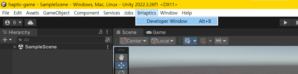 Unity 툴바